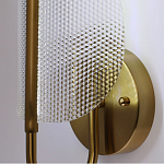 Бра с изогнутым рельефным плафоном Textured Glass варинант исполнения - 4 | Loft Concept в Волгограде