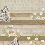 Обои ручная роспись The Art of Learning and Steps for the Flowers by Teo Yang Original colourway on Icefield India tea paper варинант исполнения - 1 | Loft Concept в Волгограде