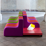 Дизайнерский кофейный стол на круглых ножках Poltronova T02 Pink Coffee Table варинант исполнения - 11 | Loft Concept в Волгограде