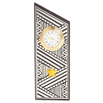 Часы подарочные настольные в виде погона Генерала из натурального камня Змеевик Silver Military Clock варинант исполнения - 7 | Loft Concept в Волгограде