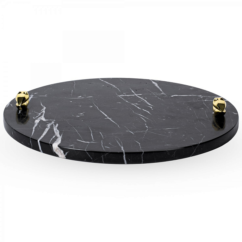 Поднос ACOLYTE ENTERTAINING PLATTER MARBLE & BRONZE Черный Поднос ACOLYTE ENTERTAINING PLATTER MARBLE & BRONZE Черный в Волгограде | Loft Concept