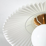 Потолочный светильник с белым плиссированным абажуром Headquarters варинант исполнения - 4 | Loft Concept в Волгограде