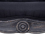 Кресло низкое в стиле прованс Черный Лен Louis French Armchair  варинант исполнения - 5 | Loft Concept в Волгограде