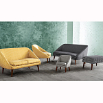 Кресло желтое с принтом Pauley Yellow Armchair варинант исполнения - 4 | Loft Concept в Волгограде