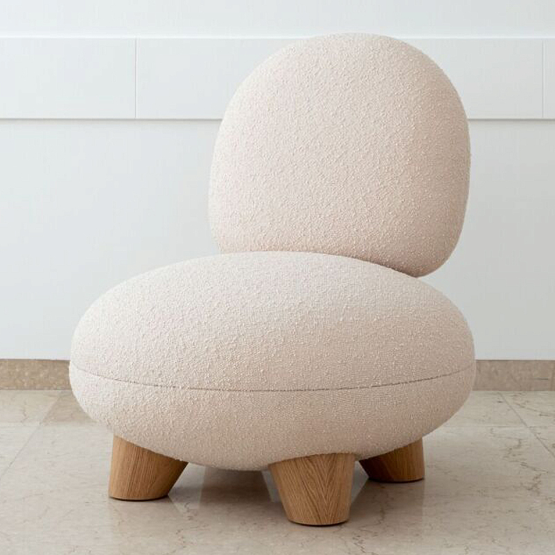 Кресло Инь Белый Коричневый в Волгограде | Loft Concept 