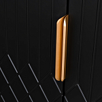 Комод черный округлой формы с рельефным фасадом Black Cut варинант исполнения - 3 | Loft Concept в Волгограде