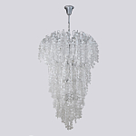 Люстра с прозрачными и белыми подвесками в виде лепестков FAIRYTREE Light варинант исполнения - 2 | Loft Concept в Волгограде