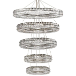 Многоярусная Люстра Elizabeth Хром Вертикальная композиция из пяти хрустальных светильников варинант исполнения - 1 | Loft Concept в Волгограде