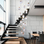 Большая каскадная люстра с хрустальными плафонами Esme Crystal Brass Cascade Chandelier 25 варинант исполнения - 2 | Loft Concept в Волгограде