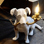 Настольная лампа в виде щенка Puppy White Table Lamp варинант исполнения - 5 | Loft Concept в Волгограде