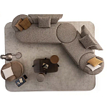 Угловой диван Calypso с поворотным механизмом и пуфом   варинант исполнения - 6 | Loft Concept в Волгограде