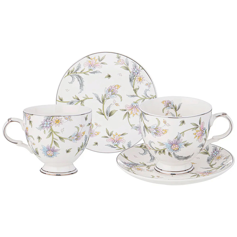 Чайный сервиз из фарфора на 2 персоны 4 предмета Tea Flower Set Мульти Чайный сервиз из фарфора на 2 персоны 4 предмета Tea Flower Set Мульти в Волгограде | Loft Concept