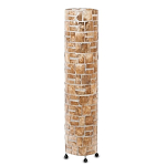 Торшер из перламутра на металлическом каркасе Indonesian Cylinder 2 варинант исполнения - 1 | Loft Concept в Волгограде