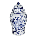 Ваза с крышкой и синим цветочным узором Blue & White Ornament  варинант исполнения - 1 | Loft Concept в Волгограде