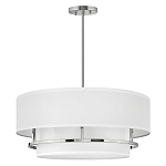 Потолочный светильник с двухслойным белым текстильным абажуром Hinkley варинант исполнения - 9 | Loft Concept в Волгограде