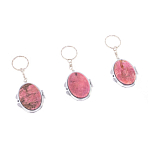 Зеркало брелок складное двухстороннее из натурального камня Родонит Stone Mirrors варинант исполнения - 4 | Loft Concept в Волгограде