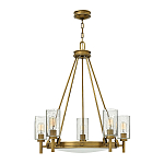  Люстра с 5-ю цилиндрическими плафонами из стекла с пузырьками Hinkley варинант исполнения - 8 | Loft Concept в Волгограде