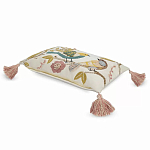 Чехол на подушку с кисточками и вышивкой птиц Ethnic mix Birds Rect варинант исполнения - 1 | Loft Concept в Волгограде