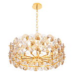 Люстра круглая золотого цвета с круглыми хрустальным элементами Solyria варинант исполнения - 5 | Loft Concept в Волгограде