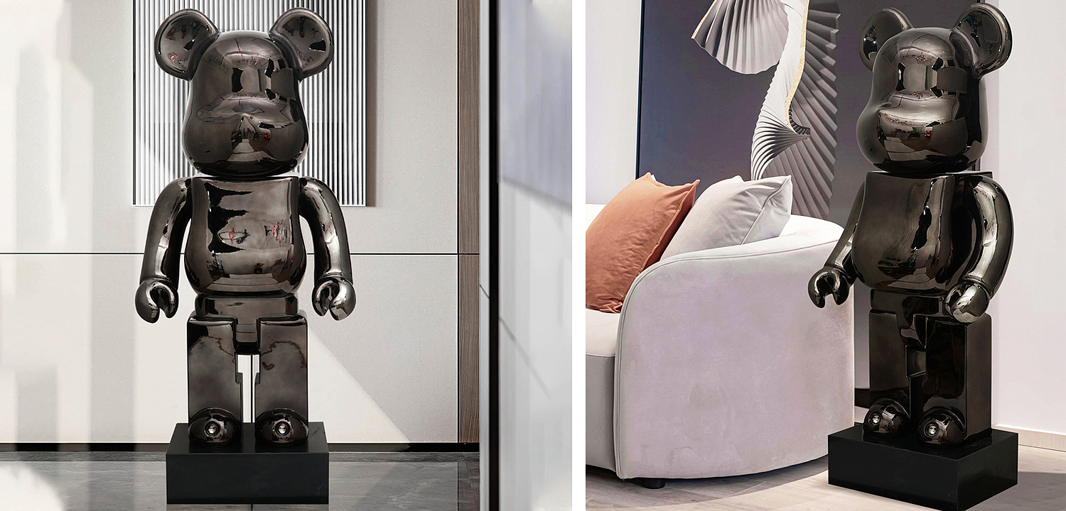 Статуэтка Bearbrick Black on stand Статуэтка Bearbrick Black on stand - Loft-Concept в Волгограде
