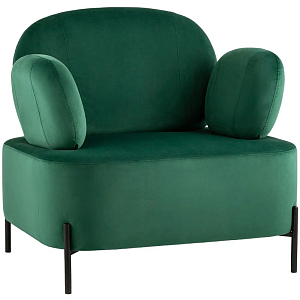 Кресло Color Block изумрудный велюр