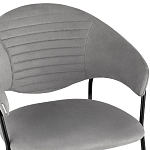 Серый стул с обивкой из искусственной замши Alexis варинант исполнения - 6 | Loft Concept в Волгограде