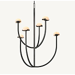 Люстрас 6-ю мраморными плафонами в форме купола Light Warm Light варинант исполнения - 7 | Loft Concept в Волгограде