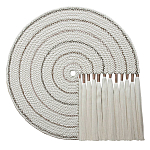 Художественный Гобелен Макраме White Disk Harmony варинант исполнения - 4 | Loft Concept в Волгограде