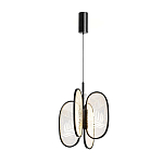 Люстра с гравировкой на акриловых плафонах Gravyura Black D 33 см варинант исполнения - 2 | Loft Concept в Волгограде