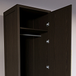 Узкий Шкаф Primo с 2 выдвижными ящиками Темный орех варинант исполнения - 6 | Loft Concept в Волгограде