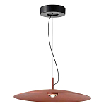 Подвесной светильник круглой формы с коричневым металлическим абажуром Halo Drift варинант исполнения - 1 | Loft Concept в Волгограде