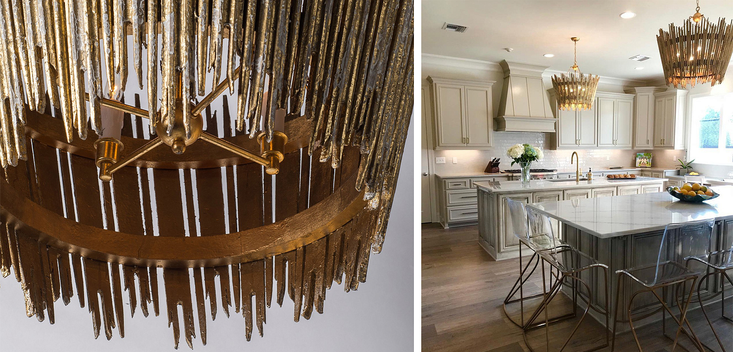 Люстра Ragna Golden Wooden Rods Chandelier Люстра Ragna Golden Wooden Rods Chandelier - Loft-Concept в Волгограде