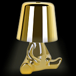 Настольная лампа фигурная золотого цвета с гладким абажуром Высота 16 см Sophia варинант исполнения - 3 | Loft Concept в Волгограде