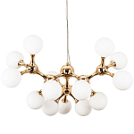 Люстра с плафонами из стеклянных шаров Pearls Suspension Gold Chandelier варинант исполнения - 1 | Loft Concept в Волгограде