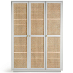 Шкаф с тремя дверцами из плетеного ротанга Tomio Wicker Furniture варинант исполнения - 1 | Loft Concept в Волгограде