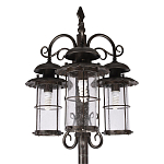 Уличный фонарь с тремя стеклянными плафонами и коваными элементами Elysian Lanterns варинант исполнения - 4 | Loft Concept в Волгограде