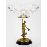 Чаша стеклянная прозрачная на бронзовой подставке с фигуркой девушки Eden Garden варинант исполнения - 3 | Loft Concept в Волгограде