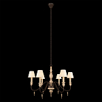 Люстра на металлическом основании с 6-ю белыми тканевыми абажурами Terrain варинант исполнения - 3 | Loft Concept в Волгограде