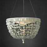 Люстра круглая с каскадом из декоративных элементов Sea Glass варинант исполнения - 4 | Loft Concept в Волгограде