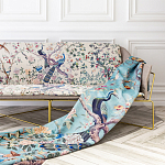 Трехместный диван на металлическом каркасе с цветочным принтом в стиле шинуазри Chinoiserie Birds on a Tree Sofa варинант исполнения - 8 | Loft Concept в Волгограде