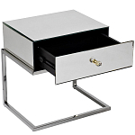 Тумбочка зеркальная с ящиком Mirror Chrome Cabinet варинант исполнения - 2 | Loft Concept в Волгограде