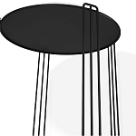 Стол журнальный круглый со столешницей из стекла Gold and Black Marble варинант исполнения - 3 | Loft Concept в Волгограде