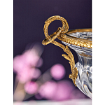 Чаша из прозрачного стекла с бронзовой подставкой и ручками Eden Garden варинант исполнения - 3 | Loft Concept в Волгограде