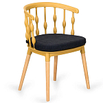 Пластиковый стул на ножках из массива бука Ferret Spiral Mustard варинант исполнения - 7 | Loft Concept в Волгограде