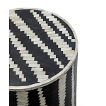 Приставной круглый столик с инкрустацией Black and White Geometry Stool варинант исполнения - 2 | Loft Concept в Волгограде