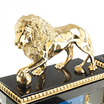 Настольный письменный набор из лазурита с декором в виде льва Golden Lion варинант исполнения - 4 | Loft Concept в Волгограде