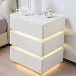 Умная прикроватная тумба с беспроводной зарядкой и подсветкой Smart Bedside Table варинант исполнения - 4 | Loft Concept в Волгограде