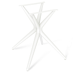 Стол обеденный с круглой столешницей из керамики на четырех белых ножках Sand Ceramics варинант исполнения - 5 | Loft Concept в Волгограде