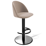 Барный стул вращающийся со спинкой Бежевый Велюр Vendramin Chair варинант исполнения - 1 | Loft Concept в Волгограде
