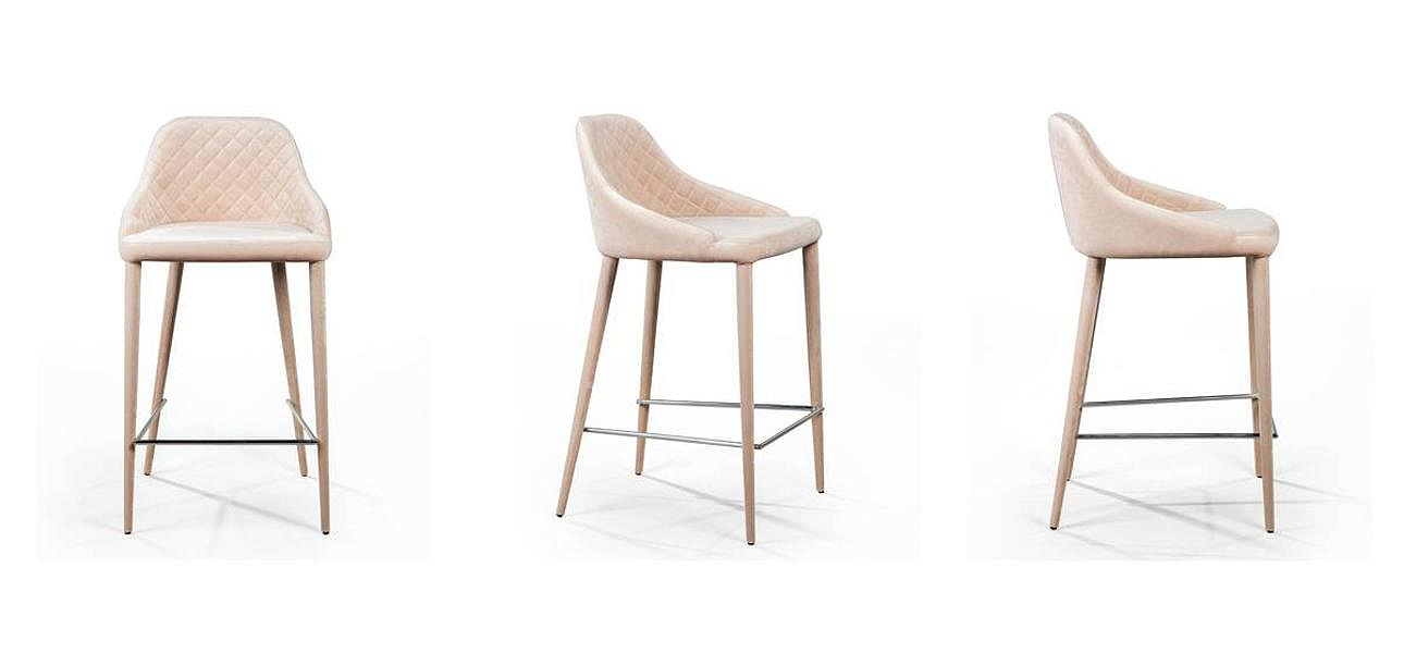 Стул Douglas Rhombus Bar stool Бежевый Велюр Стул Douglas Rhombus Bar stool Бежевый Велюр - Loft-Concept в Волгограде